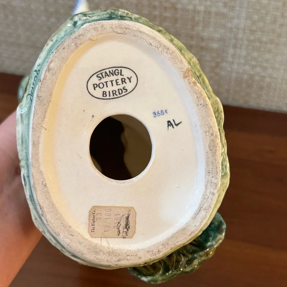 🌟3xHP🌟VTG 1950s Stangl Art Pottery Large Cockatoo Majolica Style Figurine USA - Picture 14 of 17